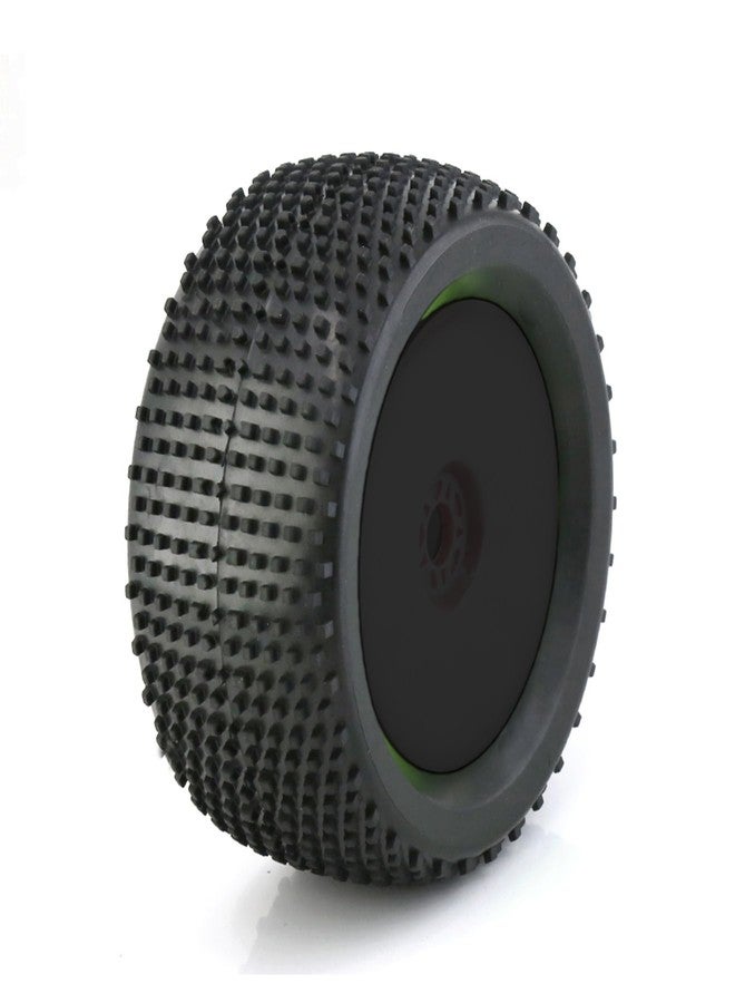 Dantenron 1/8 RC Off Road Racing Truck Tires OD 5.51" and Wheels Rims 17mm Hex for 1:8 Buggy Truck Car Traxxas Arrma Kraton Typhon 6S 3S Talion 6S Losi 8ight HPI Vorza Flux Kyosho Hobao 4PCS (Black) - Image 3